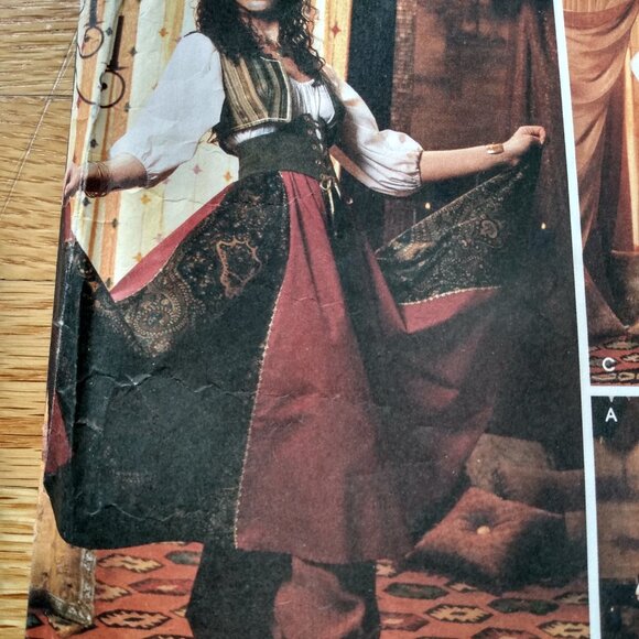 Peasant Blouse Skirt Belly Dancer Costume Sewing Pattern Size 14-20 5359 - Picture 4 of 12